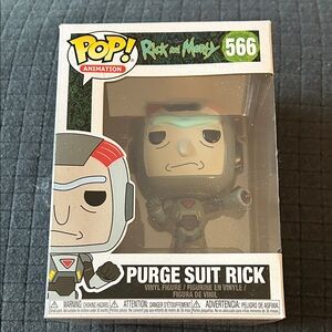 Funko Pop Rick in Purge Suit with Red and Gray Accents